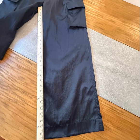 Tibi Stella Wide-Leg Satin Cargo Pants Navy Blue Size 00 - Picture 12 of 14